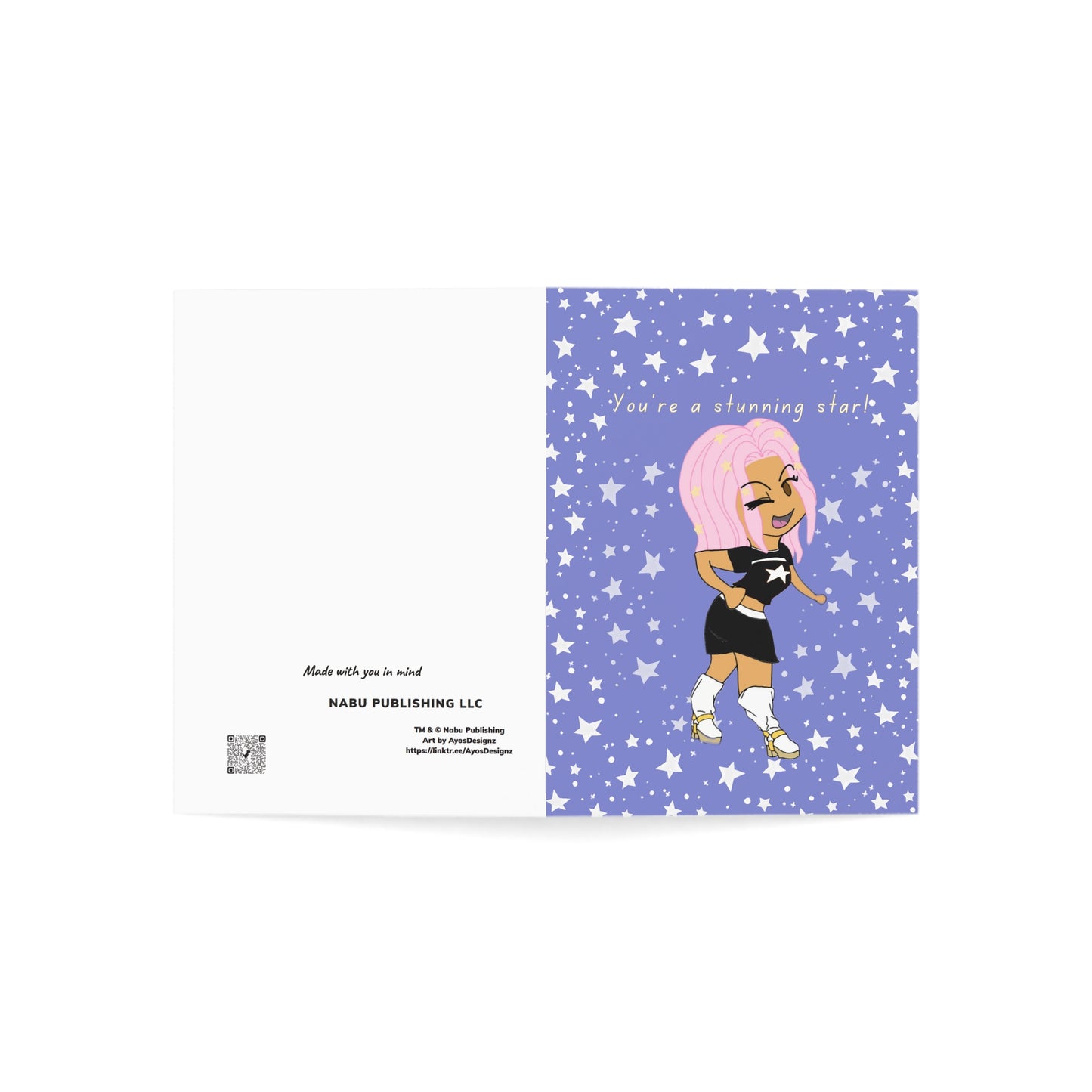 Greeting Card "You're a Stunning Star" - Miss LightBrownPink