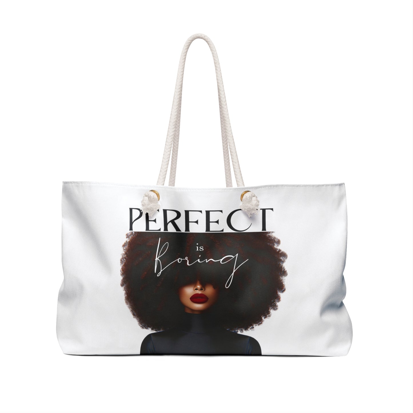 PERFECT IS BORING (oversized tote)