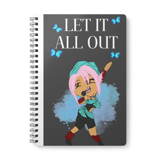 A5 Anger Notebook – Emotional Outlet Softcover with Miss LightBrownPink Design