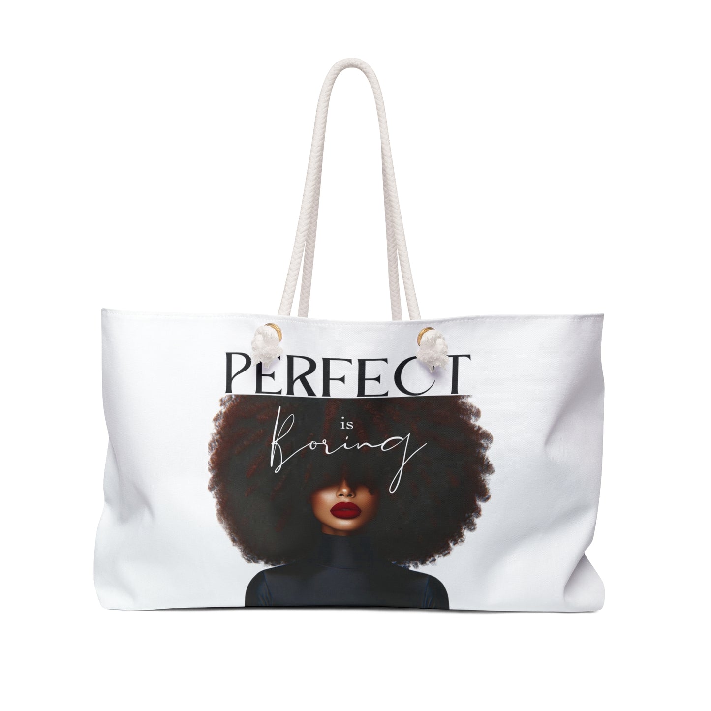 PERFECT IS BORING (oversized tote)