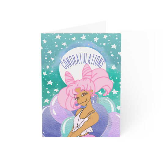 Smug Congratulations Greeting Cards - Miss LightBrownPink