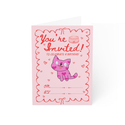 Invitation Cards featuring Miss LightBrownPink's Cat