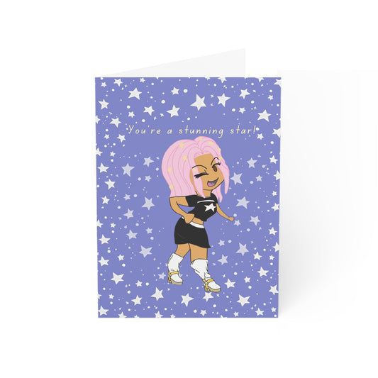 Greeting Card "You're a Stunning Star" - Miss LightBrownPink